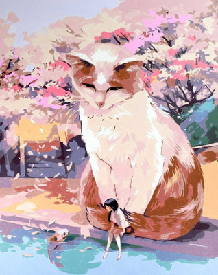 Картина по номерам Феникс+ Кот и девочка / 67952