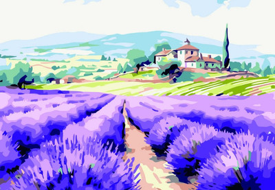 Картина по номерам Феникс+ Лавандовое поле / 67935