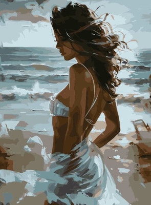 Картина по номерам Феникс+ Девушка у моря / 67939