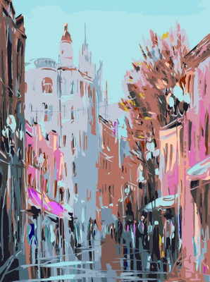 Картина по номерам Феникс+ Москва. Арбат / 67940