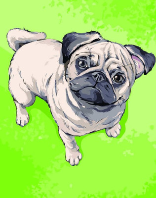 Картина по номерам Феникс+ Мопс / 67941