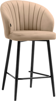 Стул барный Woodville Бэнбу полубарный (Velutto 05/черный)