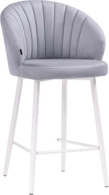 Стул барный Woodville Бэнбу полубарный (Velutto 49/белый)