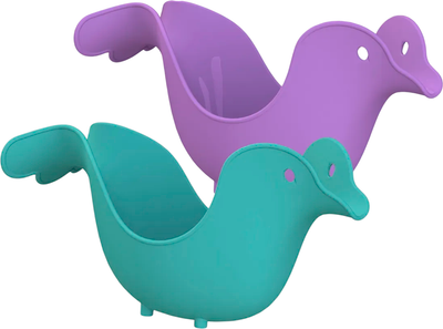 Набор для купания Kidwick Ковши. Птичка / KW402235 (бирюзовый/фиолетовый)