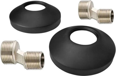 Отражатель для полотенцесушителя Ростела 3/4" с эксцентриками 3/4x1/2 (Ral 9005 черный)