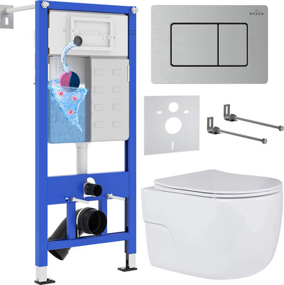 Инсталляция с унитазом подвесным Roxen StounFix Dual Fresh 968445