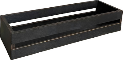 Органайзер для столовых приборов ОМурМебель с рейками (черный)