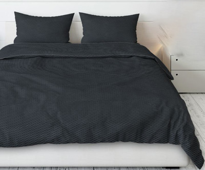 Комплект постельного белья Бояртекс Креп-Жатка №19-4006 Черный 2сп с европростыней