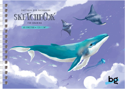 Скетчбук BG Киты / СА560гр_58069 (60л)