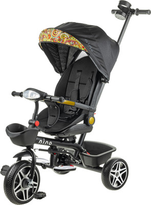 Трехколесный велосипед с ручкой NINO CBL-868 (черный)