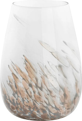 Ваза Elan Gallery 390233 (белый/серый/золотой)