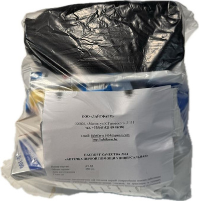 Аптечка универсальная Лайтфарм С механическим тонометром (в пакете)