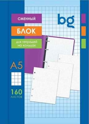 Сменный блок листов BG СБ5ту160 12346 (160л, белый)