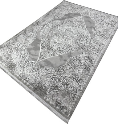 Коврик Radjab Carpet Афина Прямоугольник 9017A / 12902RK (0.8x1.5, Grey/Cream)