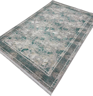 Коврик Radjab Carpet Афина Прямоугольник 9008A / 12806RK (0.8x1.5, Grey/Green)