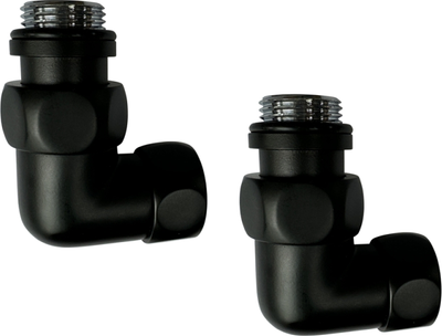 Комплект фитингов для полотенцесушителя Ростела 3/4"x1/2" г.ш. со сгоном (Ral 9005)