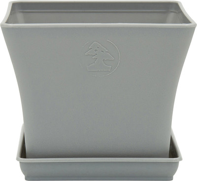 Вазон BOTANICA Block с поддоном (9.5x9.5x8см, серый)
