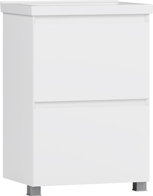 Тумба под умывальник Belux Киото Н 60-02 (1, белый глянцевый)