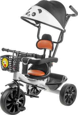 Трехколесный велосипед с ручкой NINO 818 (белый)