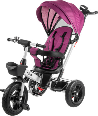 Трехколесный велосипед с ручкой NINO 6688 (красный)