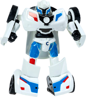 Робот-трансформер Bondibon Полицейская машина 2в1 / ВВ6547 (белый/синий)