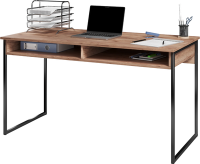 Письменный стол Soma СПМ-4 Metal 135x66 (дуб золотой крафт/черный)