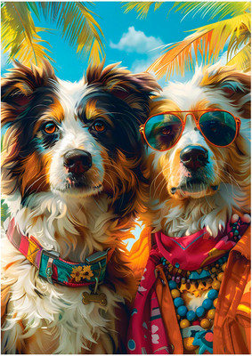 Пазл Три совы Австралийские овчарки под пальмами / ПК260_64412 (260эл)