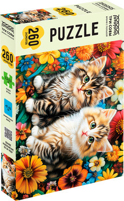 Пазл Три совы Котята в цветах / ПК260_64419 (260эл)