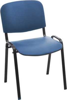 Стул офисный Helmi Изо HL-F01 / 359863 (черный/кожзам синий)