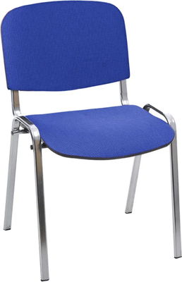 Стул офисный Helmi Изо HL-F01 / 359858 (хром/ткань синяя с черным)