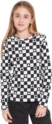 Лонгслив детский Mark Formelle 127917/1 (р.122-60, черно-белая клетка)