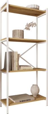 Стеллаж Allerd Rion 67.5x150 / 1040110600 (белый муар/дуб нокс)