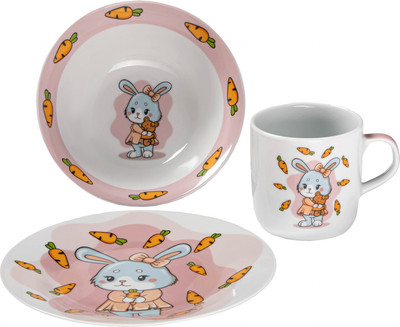 Набор столовой посуды Доляна Лапочка зайка / 9438008