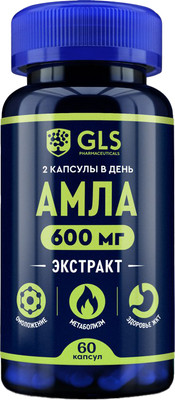 Комплексная пищевая добавка GLS Pharmaceuticals Амла №60 (капсулы по 400мг)