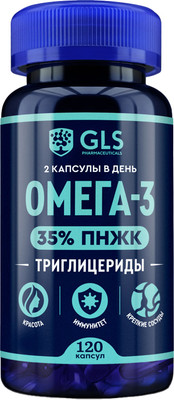 Жирные кислоты GLS Pharmaceuticals Омега-3 35% №120 (капсулы массой 610мг)