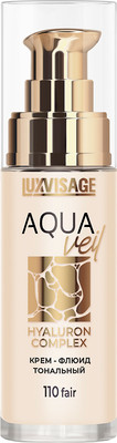 Тональный флюид LUXVISAGE Aqua Veil Hyaluron Complex тон 110 (30г)
