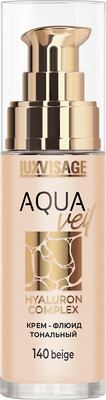 Тональный флюид LUXVISAGE Aqua Veil Hyaluron Complex тон 140 (30г)