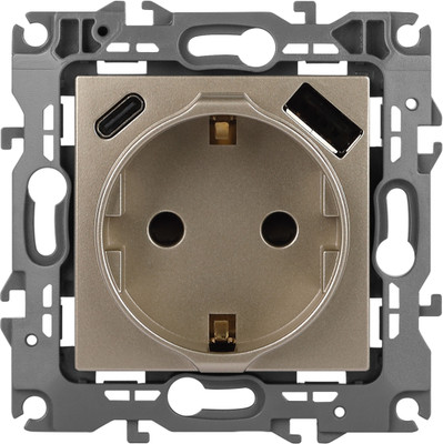 Розетка ЭРА 12-4108-04 / Б0067727 (шампань)