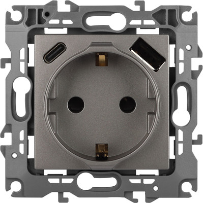 Розетка ЭРА 12-4108-16 / Б0067762 (титан)