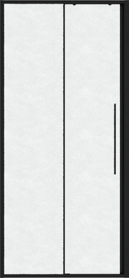 Душевая дверь Niagara Nova NG-84-L13CHB 130x195 (черный матовый/шиншилла стекло)