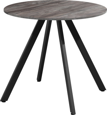 Обеденный стол Millwood Олесунн D800 18мм 80x80x75 (сосна пасадена/металл черный)