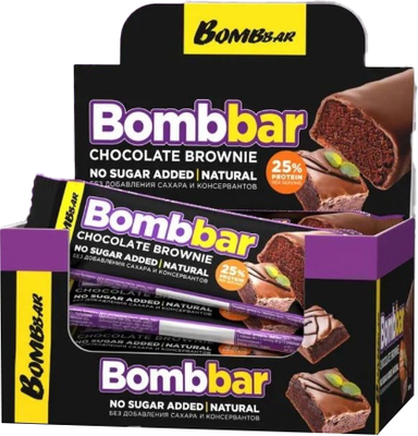Набор протеиновых батончиков Bombbar Шоколадный брауни (30x40г)