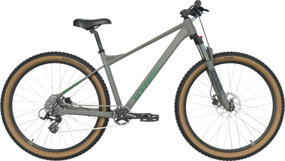 Велосипед STARK 25 Hunter 29.2 (XL/21, серый матовый/зеленый, разобранный, в коробке)