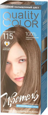 Гель-краска для волос Estel Quality Color Цветель тон 115 (150мл, темно-русый)