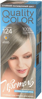 Гель-краска для волос Estel Quality Color Цветель тон 124 (115мл, пепельный)