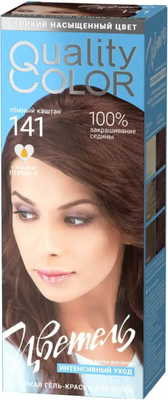 Гель-краска для волос Estel Quality Color Цветель тон 141 (115мл, темный каштан)
