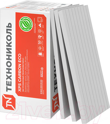 Экструдированный пенополистирол Технониколь XPS Carbon Eco FAS/2 1180x580x30-L (упаковка)