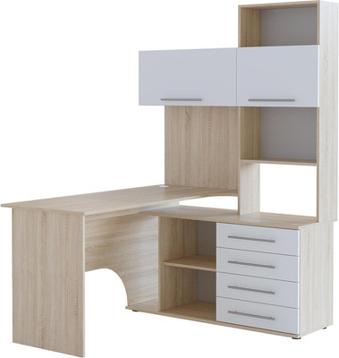Компьютерный стол Сокол-Мебель КСТ-14.1П (правый, дуб сонома/белый)