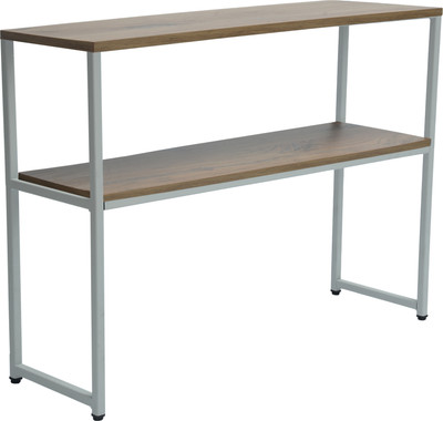 Консольный столик Allerd Rion 30x75 / 2060110600 (белый муар/дуб нокс)