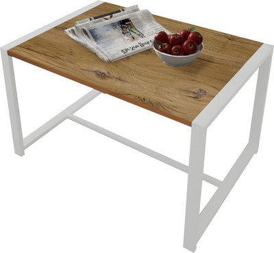 Журнальный столик Allerd Rion 85x51 / 2070110600 (белый муар/дуб нокс)